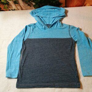 VGUC: Harper Canyon Kids 5 Blue & Gray Colorblock Lightweight Hoodie Shirt
